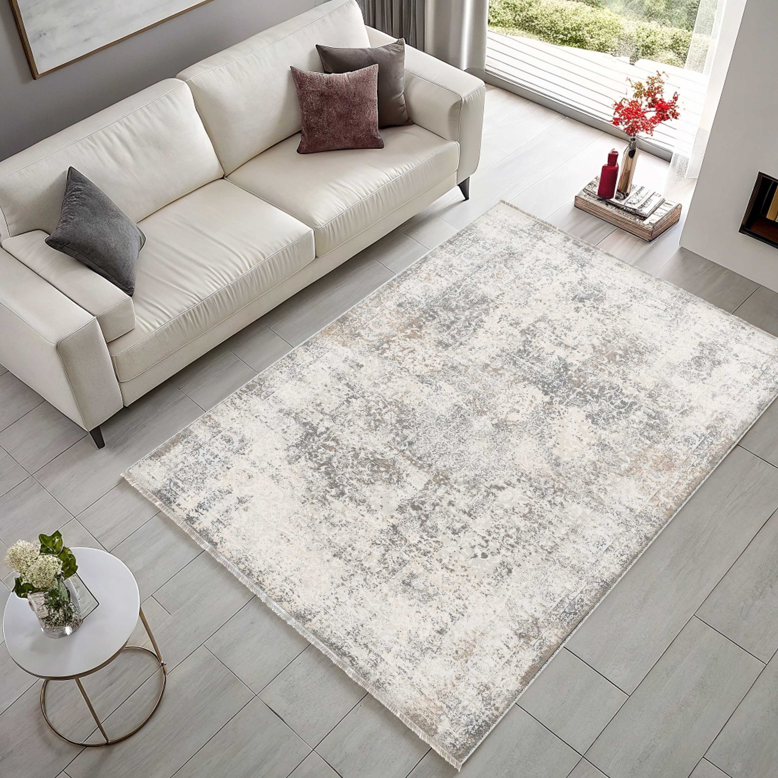 NH7134-190-01-02 Tapis Classic Vintage Éphèse 3 — White