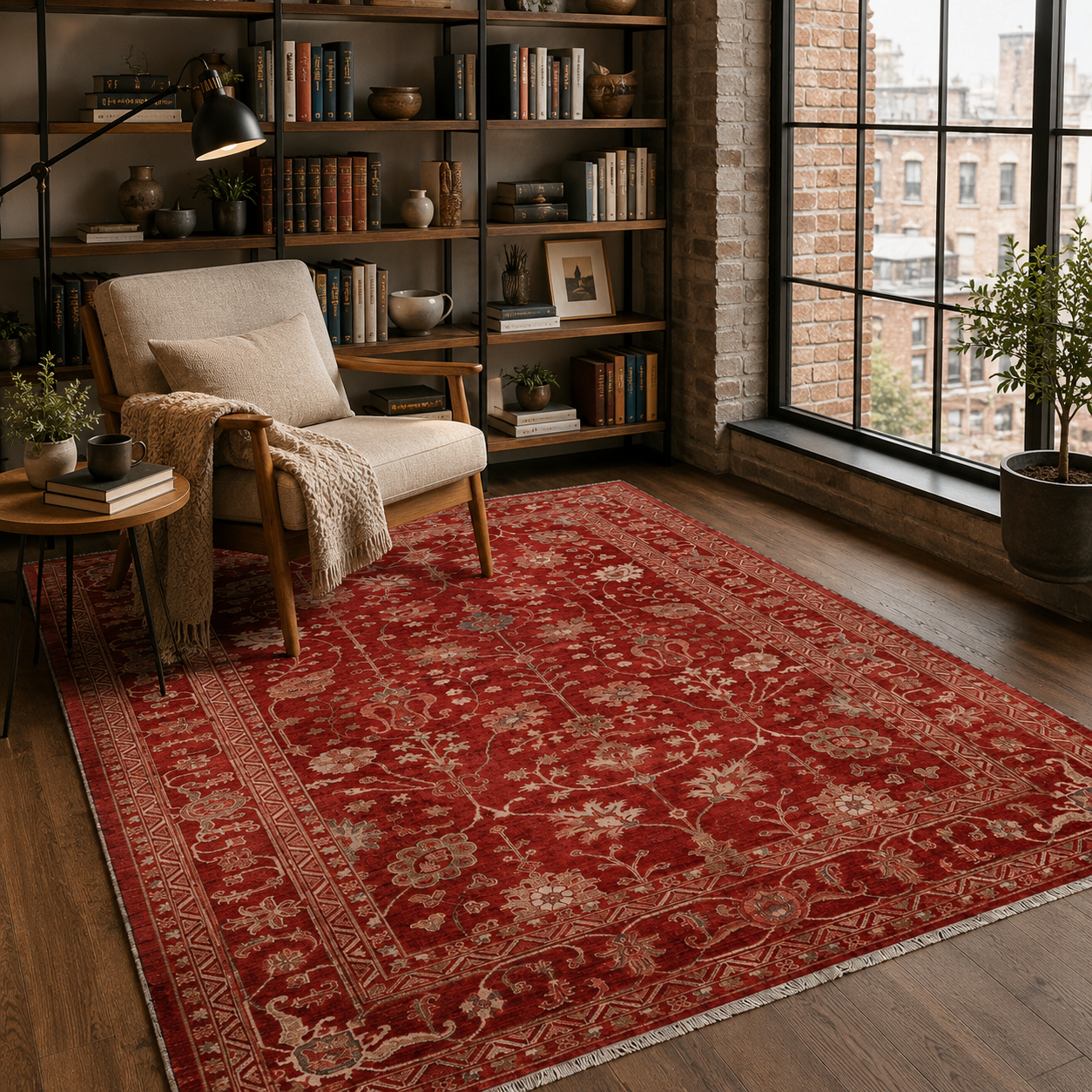 NH7135-3012-01-03 Tapis Ethnic Classic Vintage Troie 3 — Burgundy