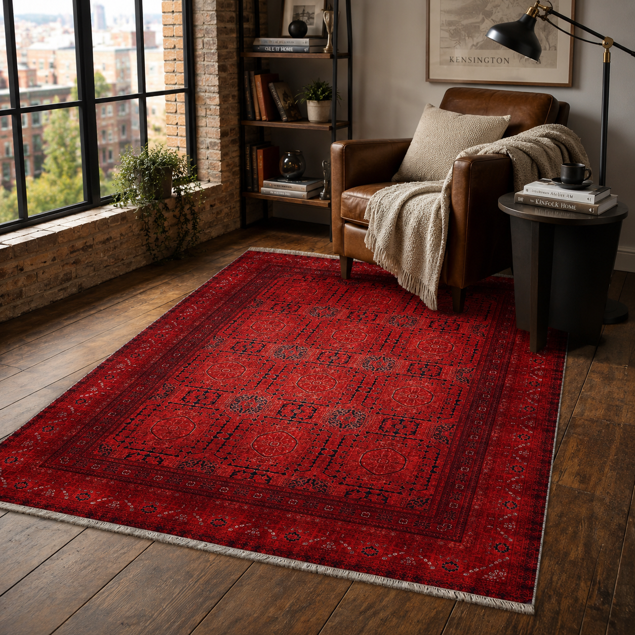 NH7137-3011-02-03 Tapis Ethnic Classic Vintage Halicarnasse 3 — Burgundy