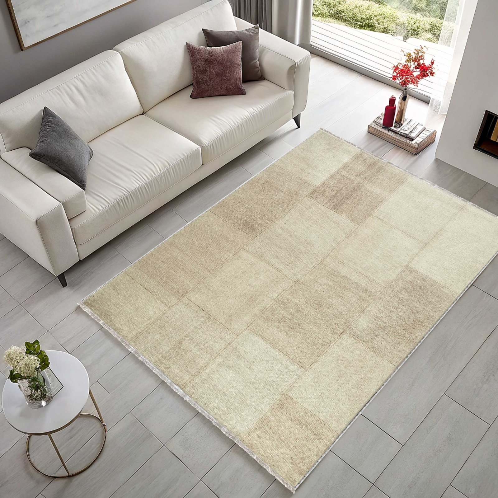 NH7139-3021-01-02 Tapis Ethnic Classic Vintage Pergame 3 — White