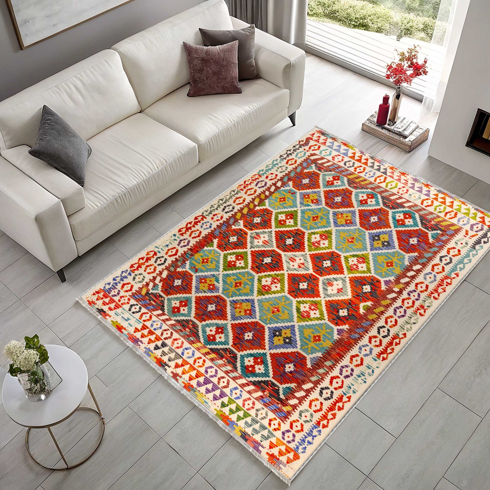 NH7141-3019-01-02 Tapis Ethnic Classic Vintage Sardes 3 — Burgundy