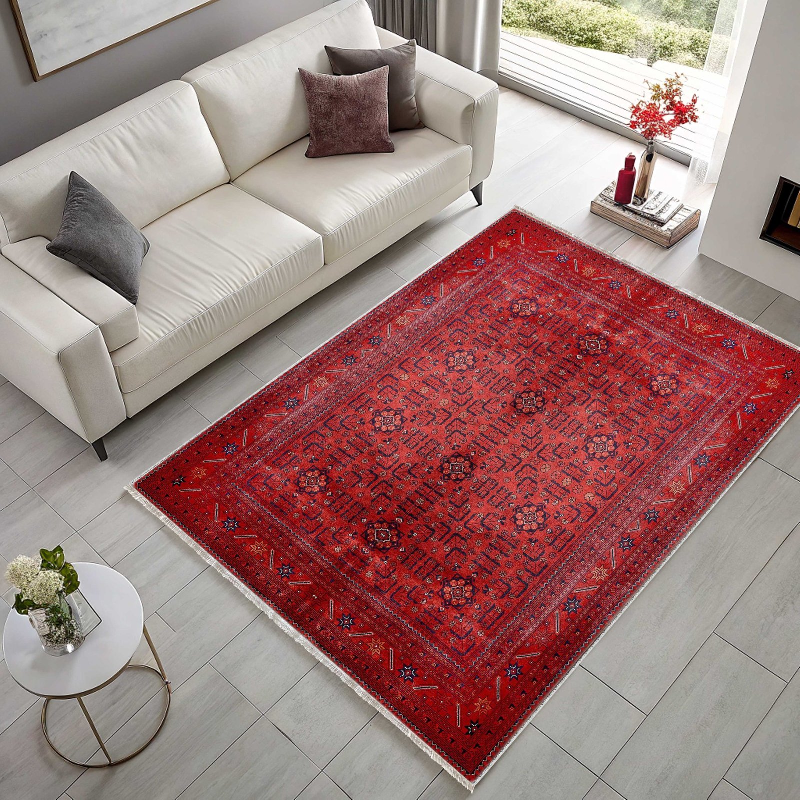 NH7143-3009-01-02 Tapis Ethnic Classic Vintage Patara 3 — Burgundy
