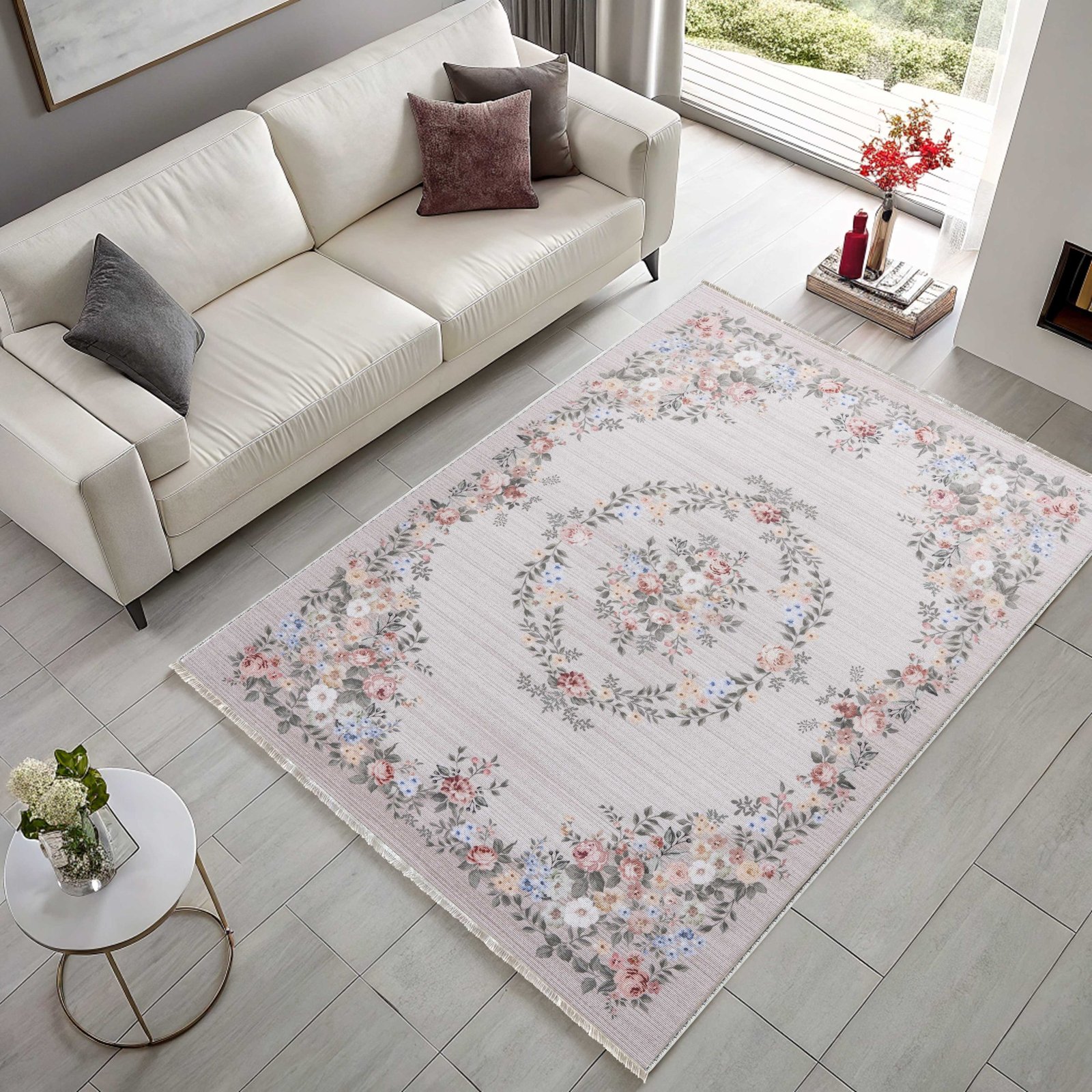 NH7145-3007-01-02 Tapis Ethnic Classic Vintage Aspendos 3 — White