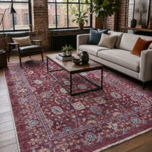 Tapis Ethnic Classic Vintage Side 3 — Burgundy & Fuchsia