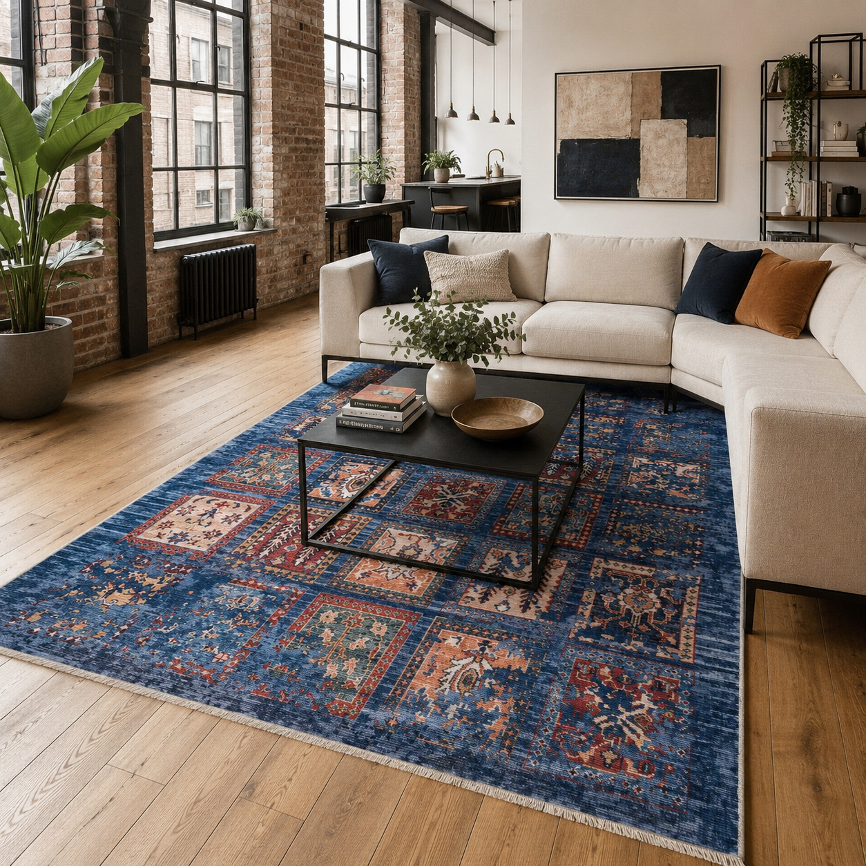 NH7147-3005-01-01 Tapis Ethnic Classic Vintage Phaselis 3 — Navy