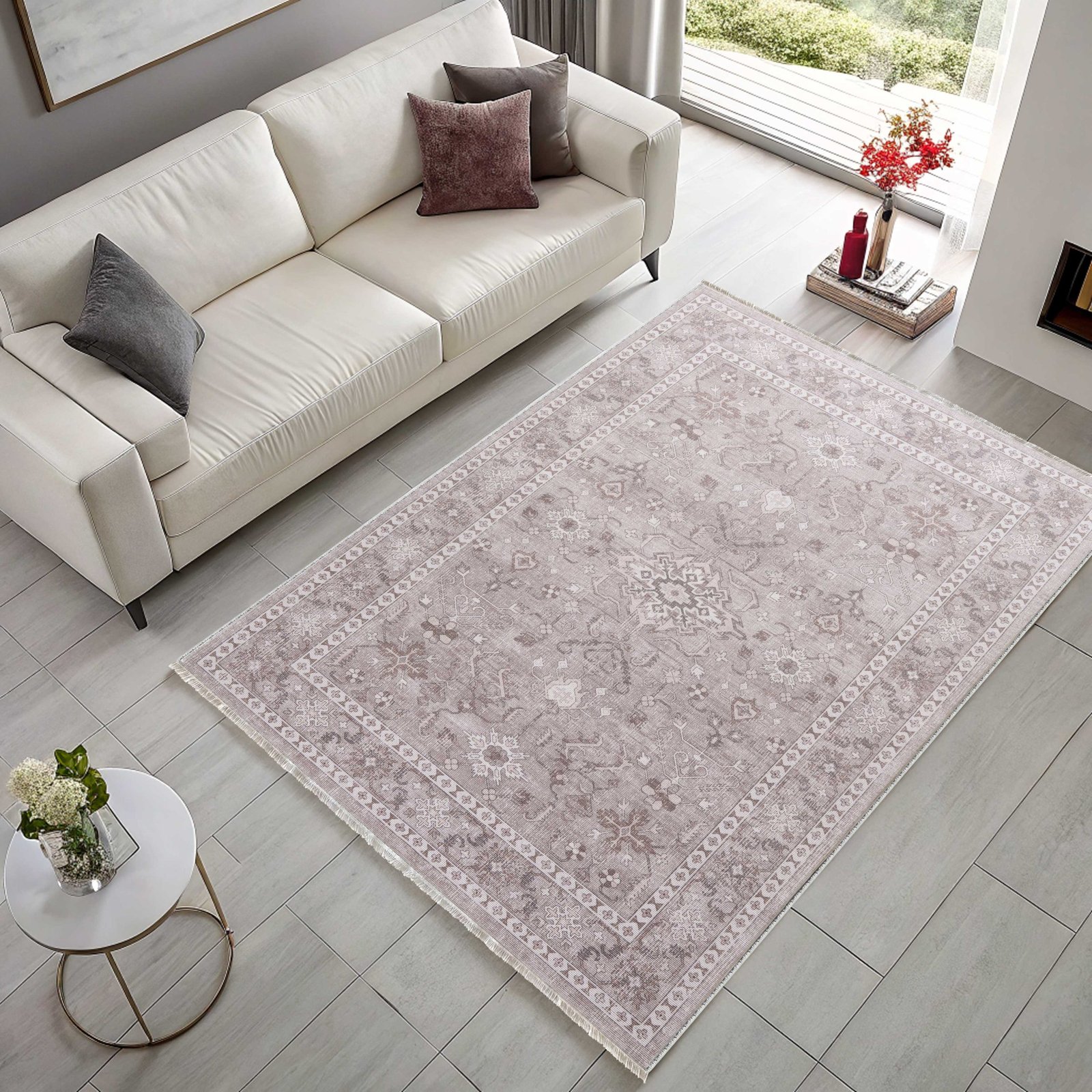 NH7148-3004-01-02 Tapis Ethnic Classic Vintage Termessos 3 — Silver
