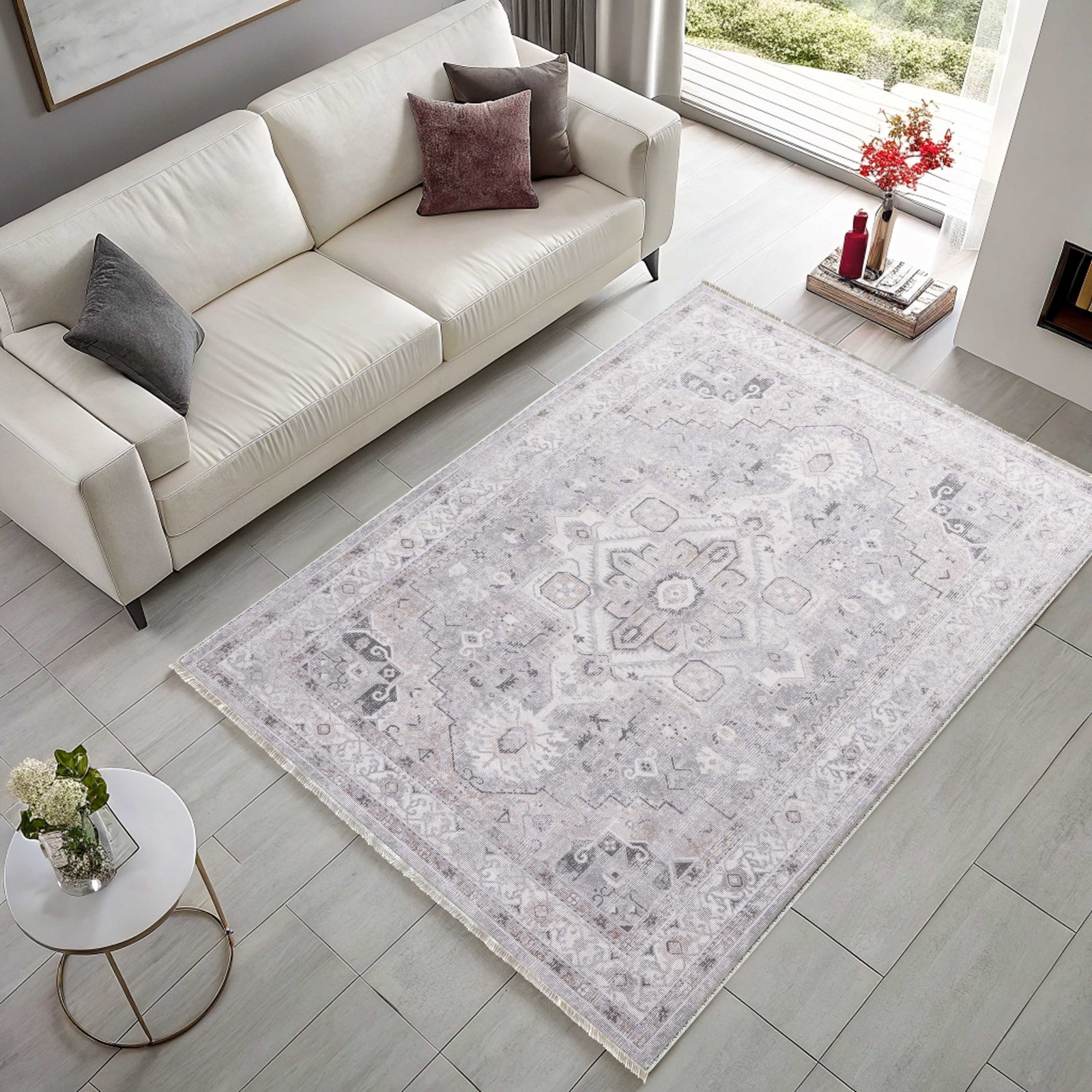 NH7151-3001-01-02 Tapis Ethnic Classic Vintage Mardin 3 — Silver