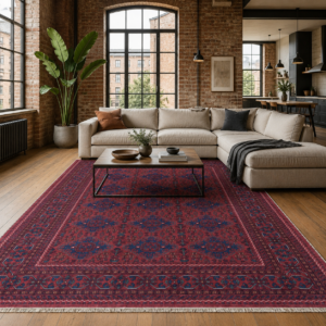 Tapis Ethnic Classic Vintage Urfa 3 — Burgundy