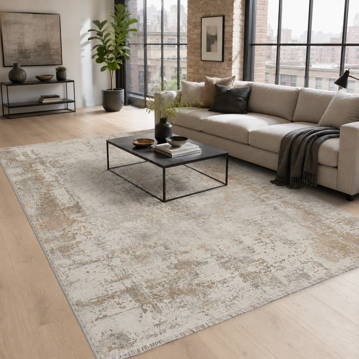 NH7153-485-01-01 Tapis Ethnic Classic Vintage Antakya 3 — Brown