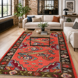 Tapis Ethnic Classic Vintage Hasankeyf 3 — Burgundy & Fuchsia