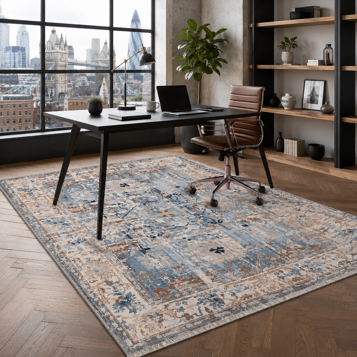 NH7155-2220-01-03 Tapis Ethnic Classic Vintage Ani 3 — Navy
