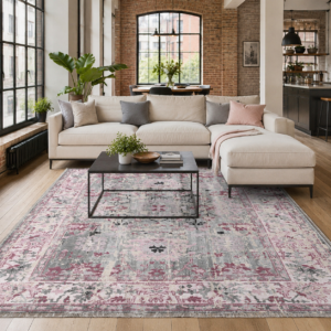 Tapis Ethnic Classic Vintage Kars 3 — Fuchsia