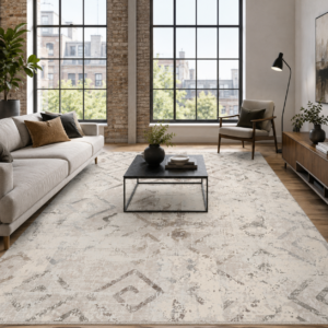 Tapis Geometric Modern Kitchen Vintage Göbekli Tepe 3 — Brown