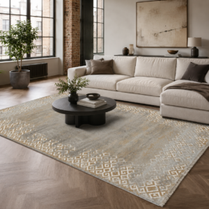 Tapis Geometric Modern Kitchen Tesla — Gold