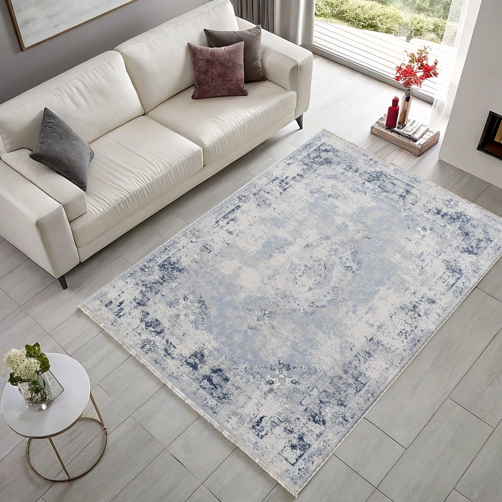 NH7166-485-02-02 Tapis Ethnic Classic Vintage Çatalhöyük 3 — Navy