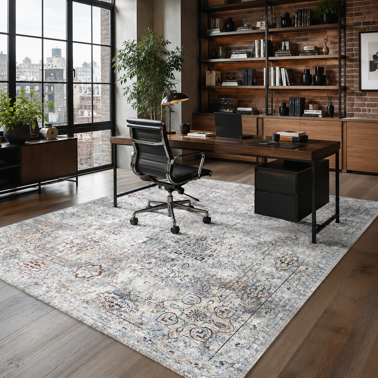 NH7167-451-03 Tapis Ethnic Classic Vintage Hattusa 3 — Navy