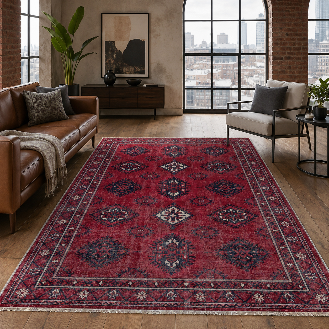 NH7169-3040-01 Tapis Ethnic Classic Vintage Laodicée 3 — Burgundy